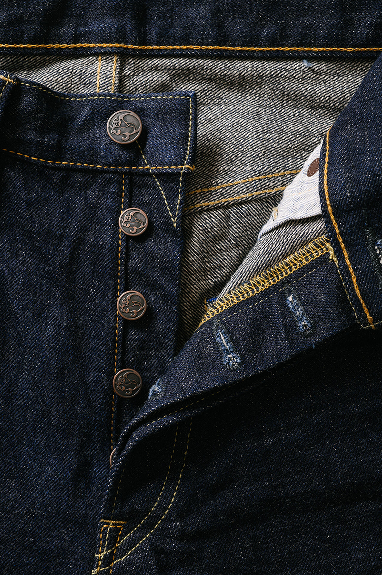 NHT 16.5oz "Natural Indigo" High Tapered Jeans image number 12