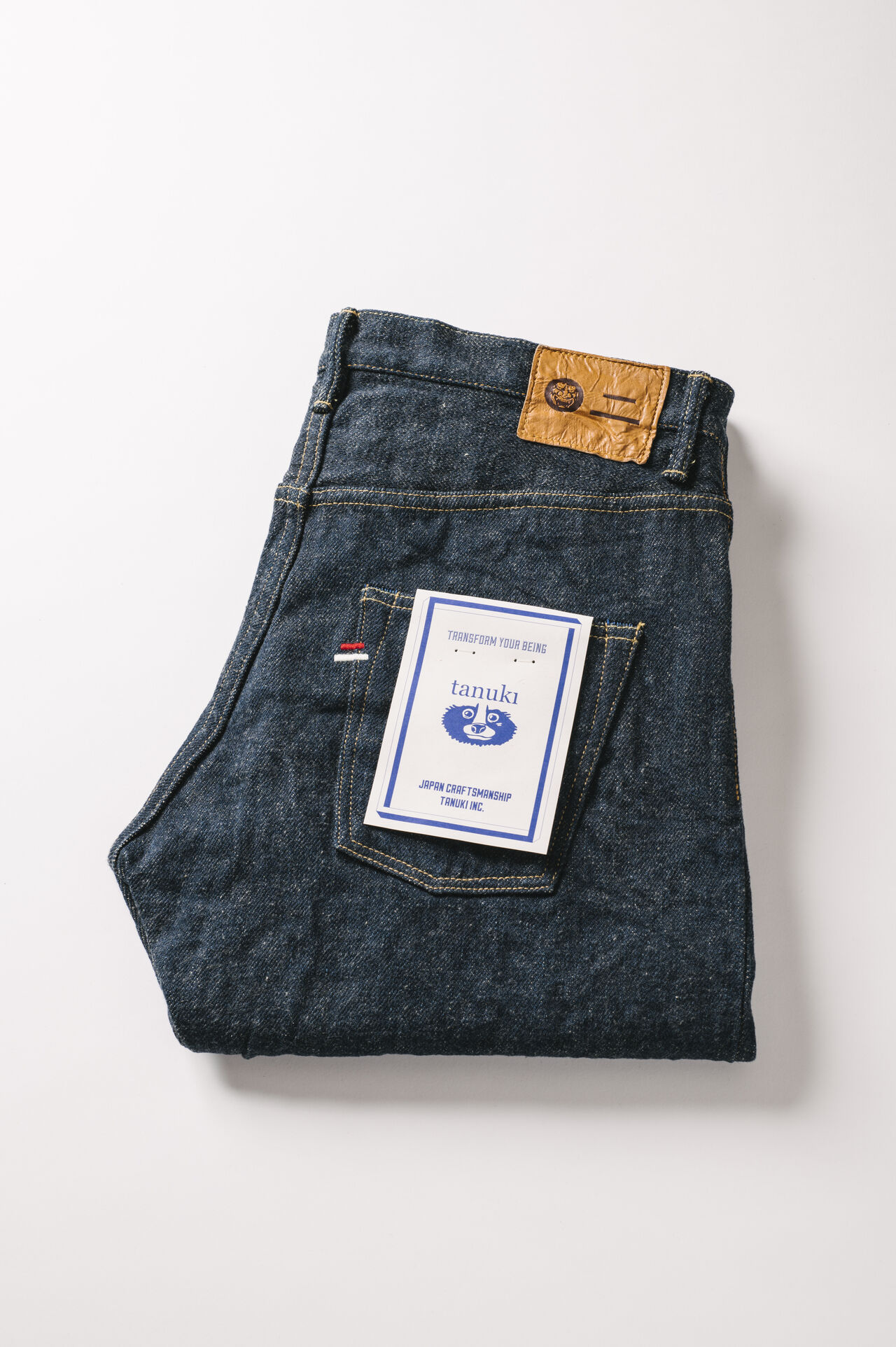 OTHT ONI x TANUKI Collaboration 21.5oz Secret Denim High Rise Tapered Jeans image number 16