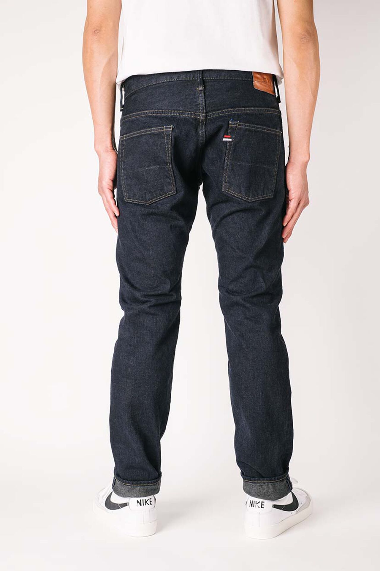 NSMT 16.5oz Natural Indigo "SUMIKURO" Overdye  High Rise Tapered Jeans image number 1