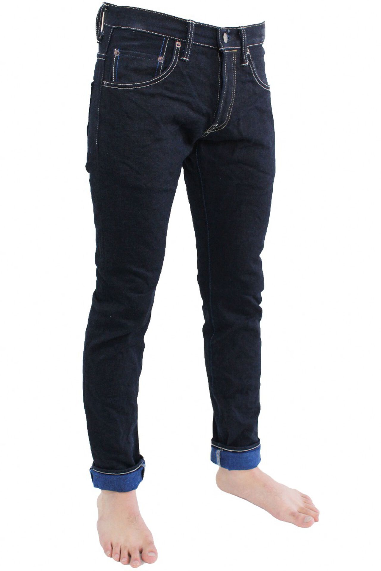 YUT 16.5oz Natural Indigo "Yurai" Tapered Jeans image number 1