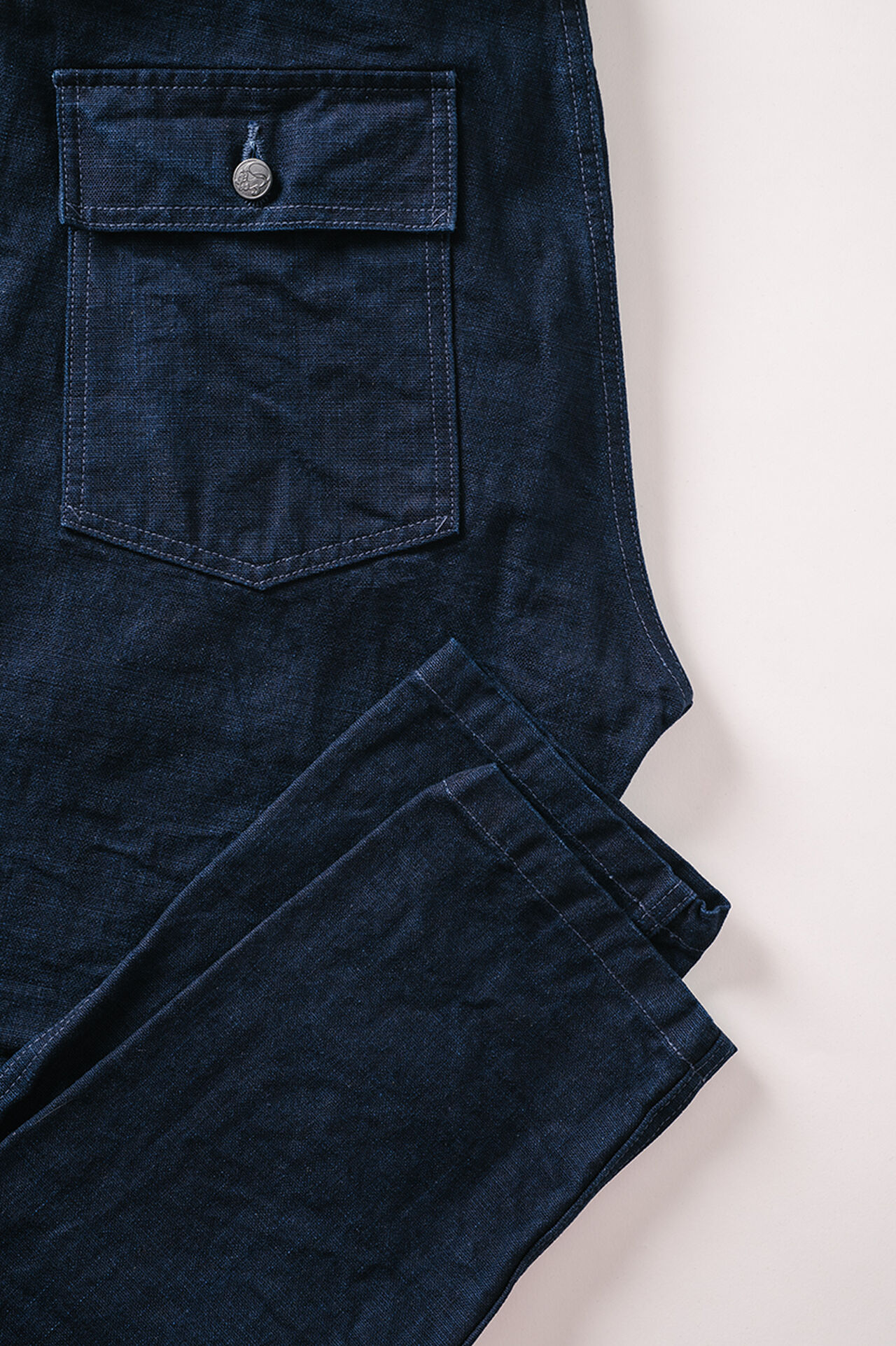 YO0905BKRID 25OZ UTILITY INDIGO PANTS,, large image number 8