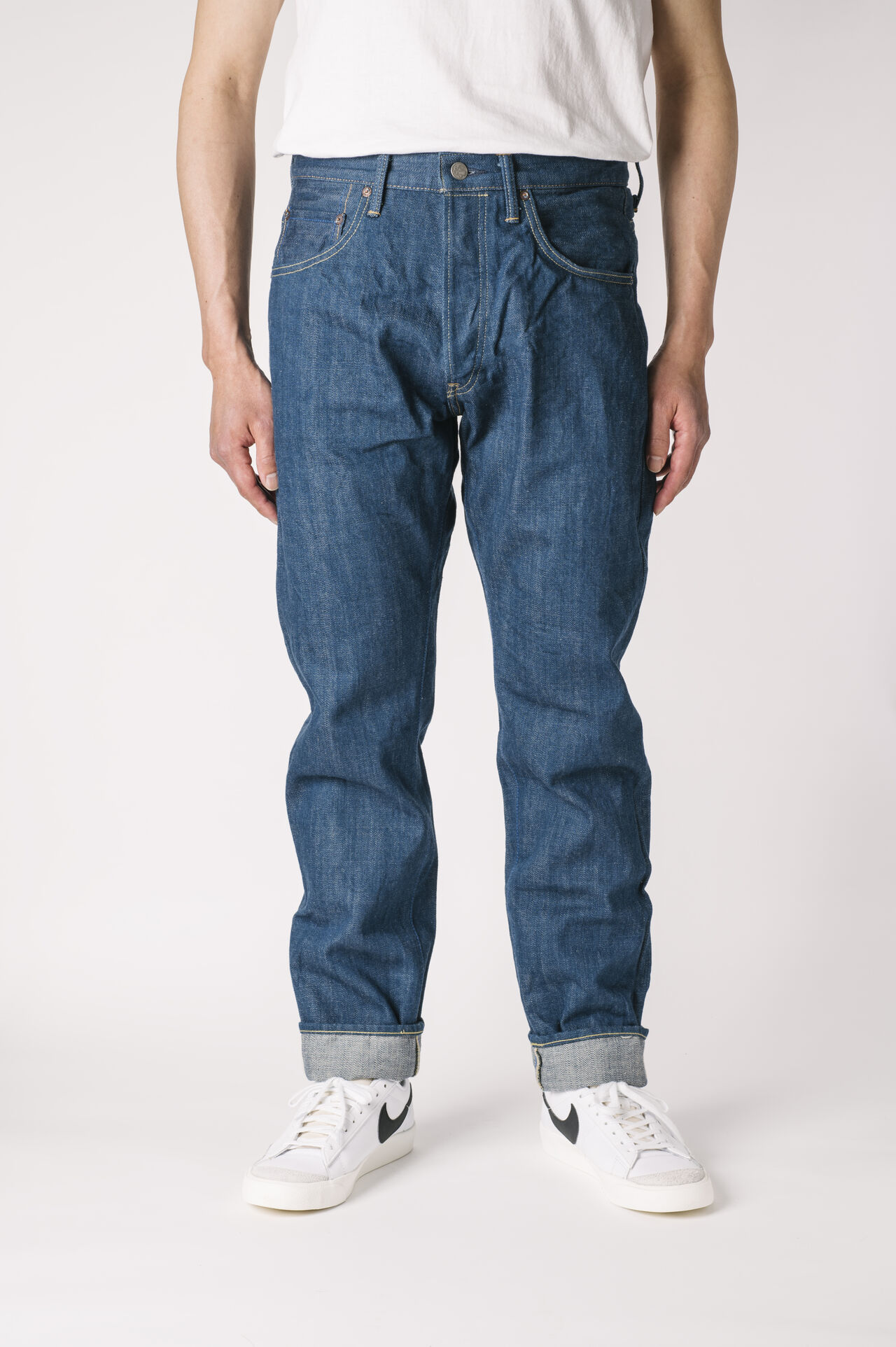 KHT 13oz "Kaze" Fade Blue High Tapered Jeans,, large image number 0
