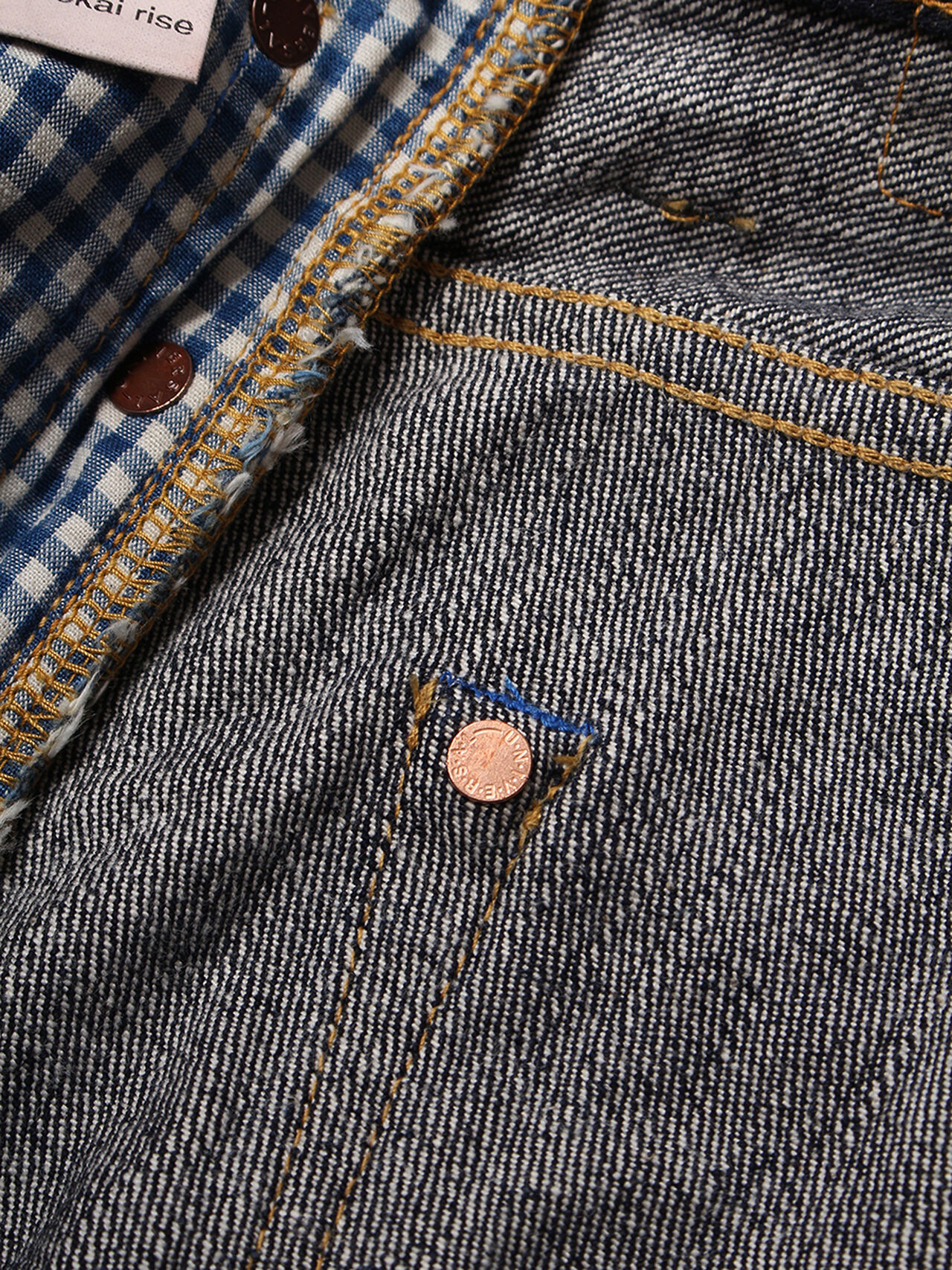 NSXT 16oz "SEN" Natural Indigo Extreme Tapered Jeans image number 7