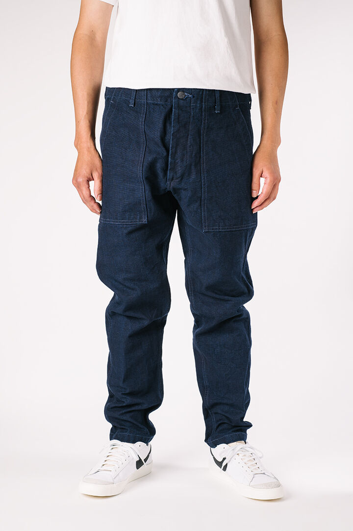YO0905BKRID 25OZ UTILITY INDIGO PANTS,, medium