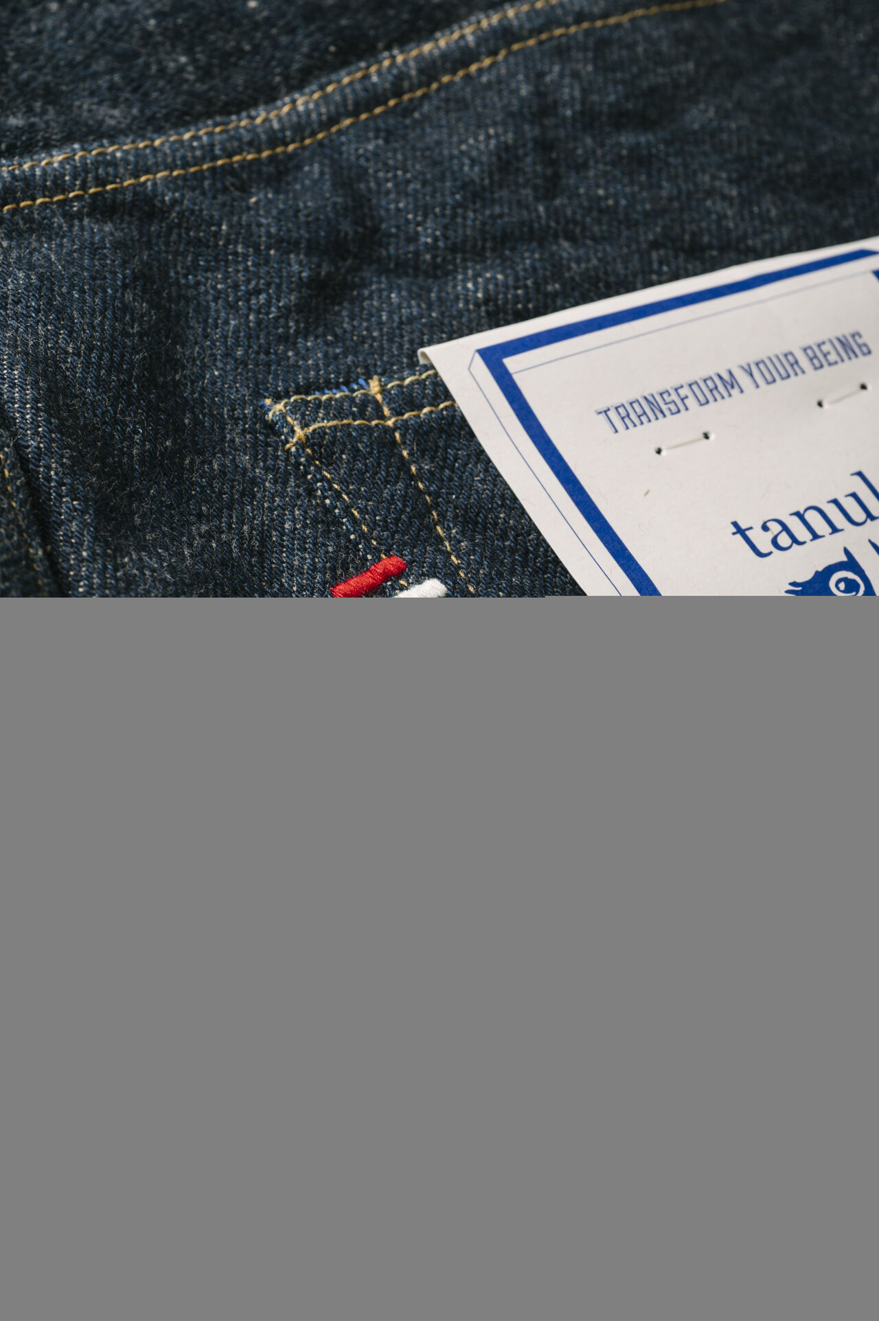 OTHT ONI x TANUKI Collaboration 21.5oz Secret Denim High Rise Tapered Jeans image number 7