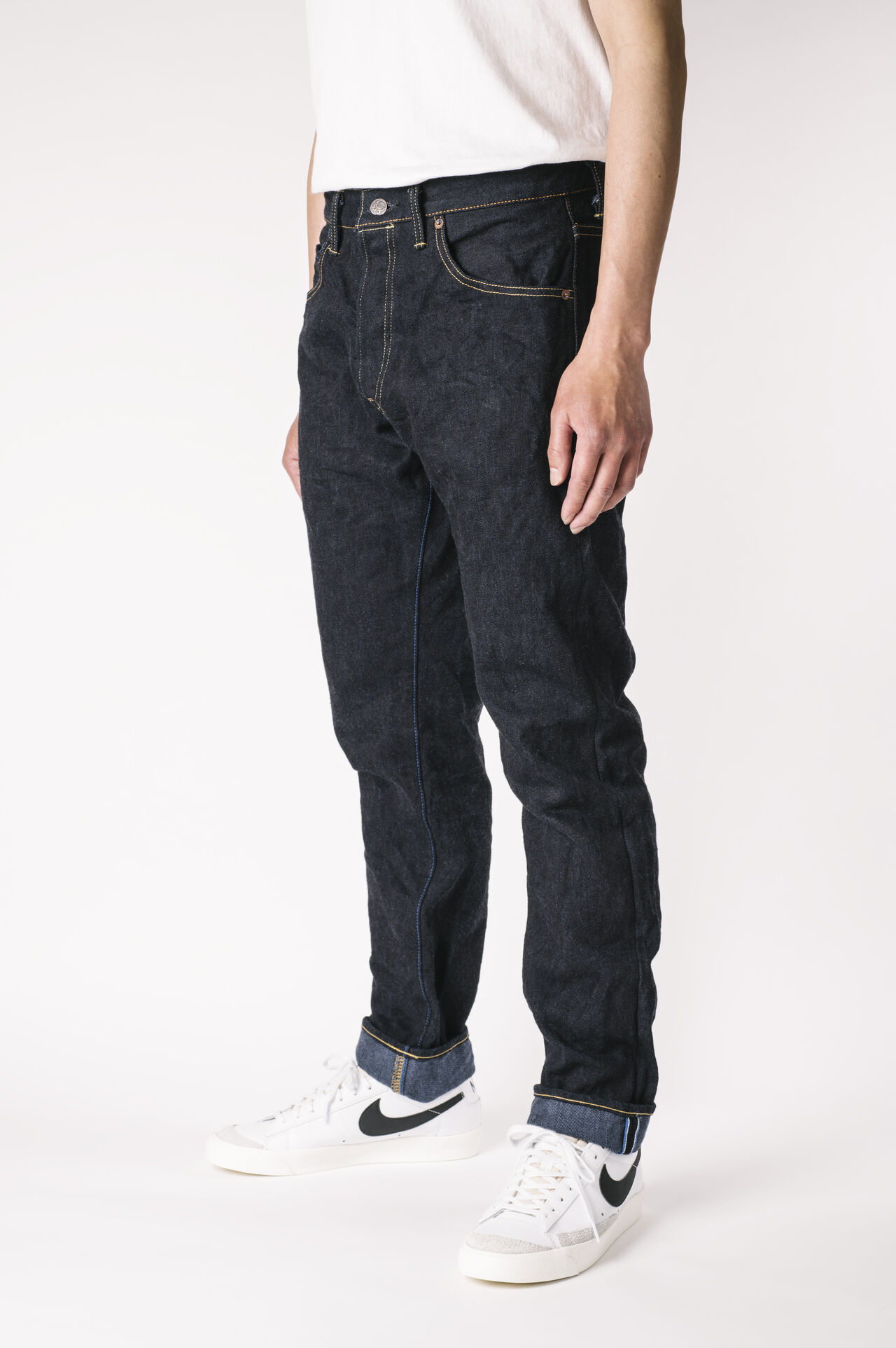 AMHT 15oz "AMAGUMO" ハイライズテーパードジーンズ,, large image number 4