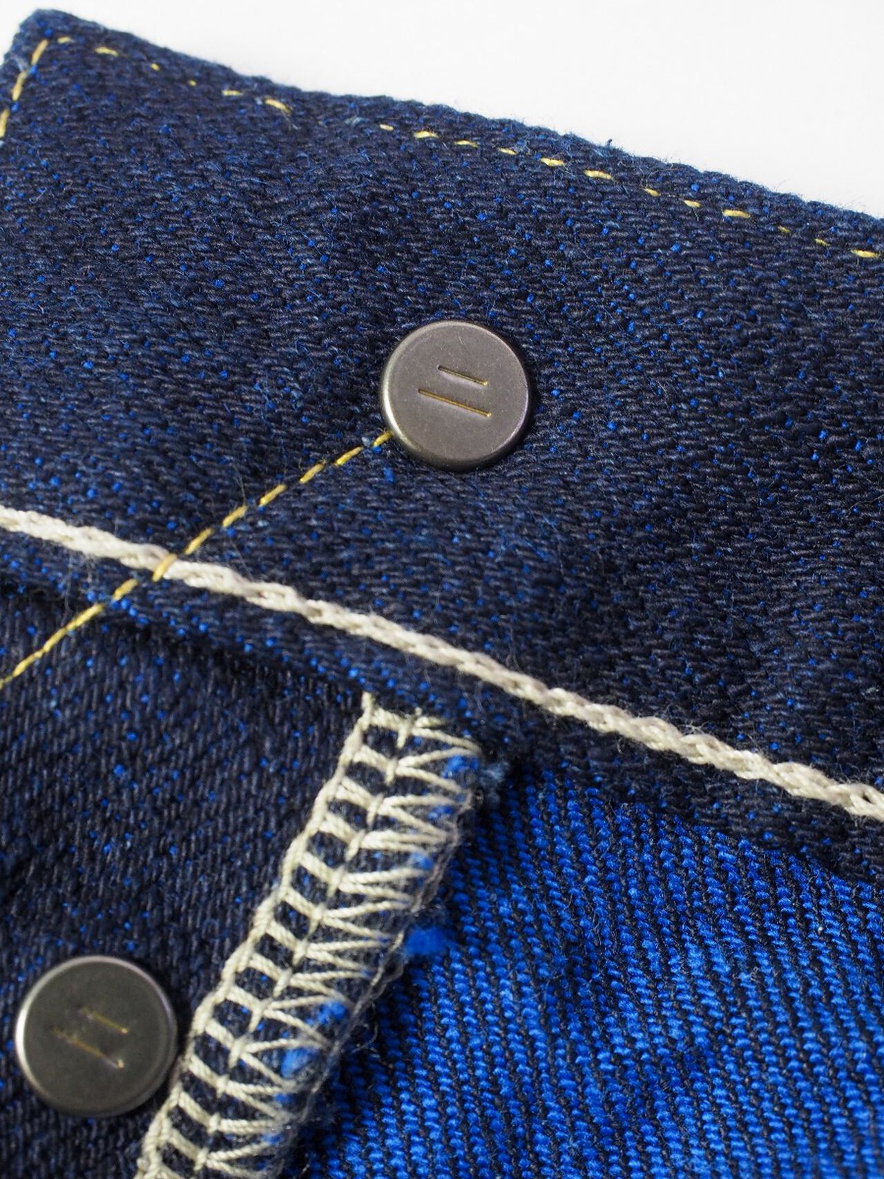 YUT 16.5oz Natural Indigo "Yurai" Tapered Jeans image number 4