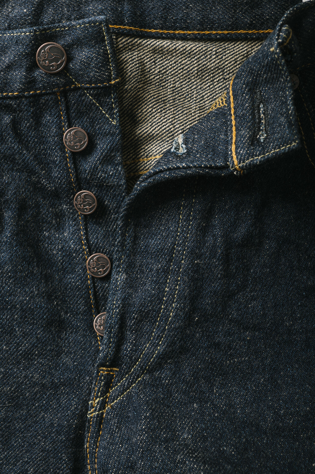 OTHT ONI x TANUKI Collaboration 21.5oz Secret Denim High Rise Tapered Jeans,, large image number 14