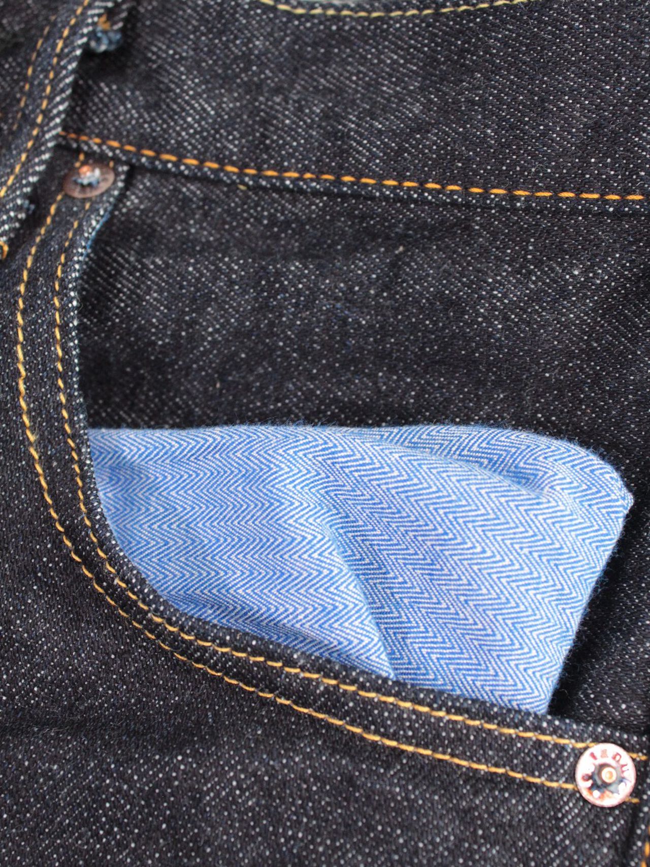 rSFU 15.5oz "FUUMA" Retro Sen Selvedge Street Tapered Jeans image number 10