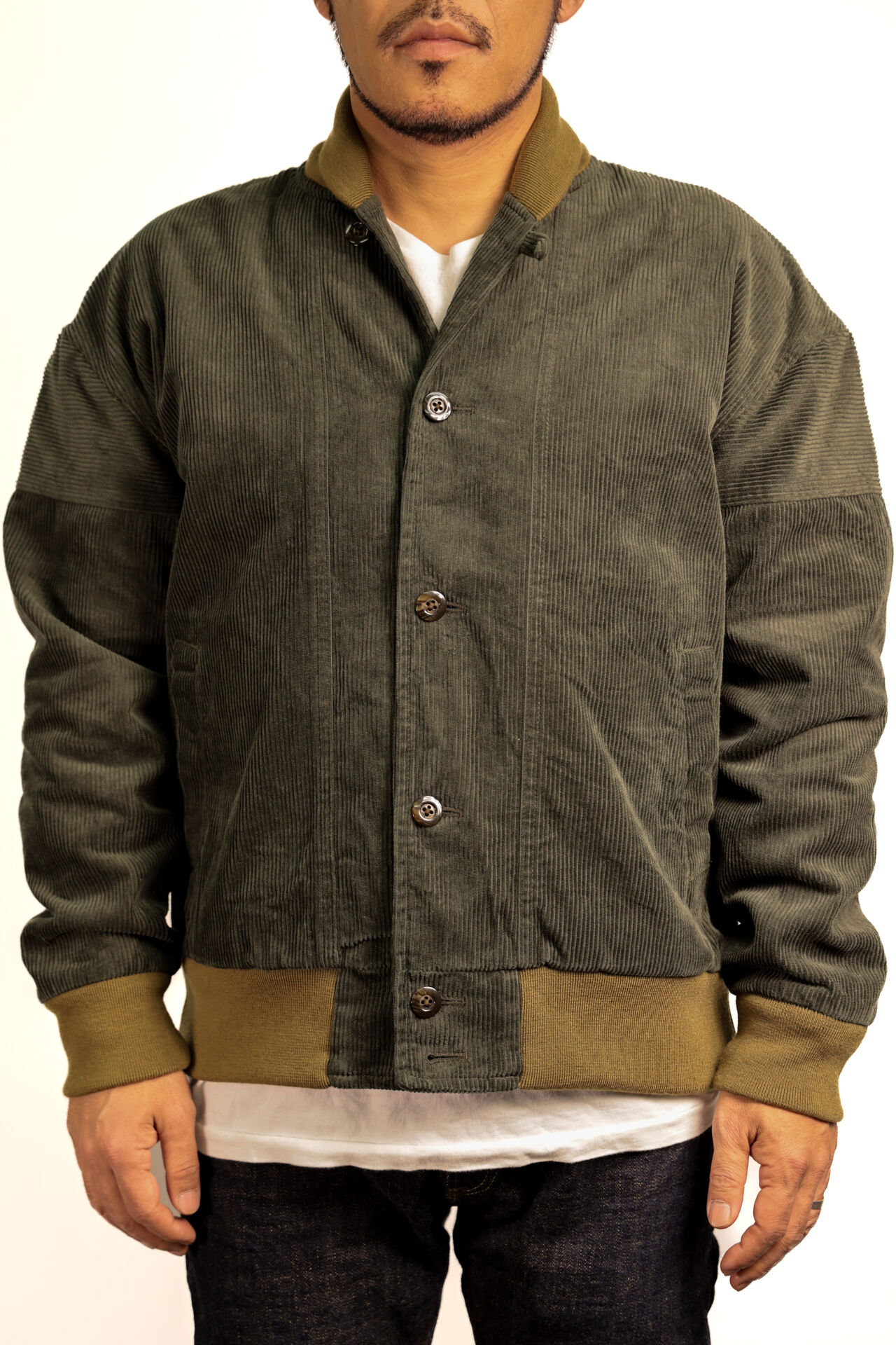 TNK501SZA "Sazanami" Corduroy Jacket (Olive),, large image number 0