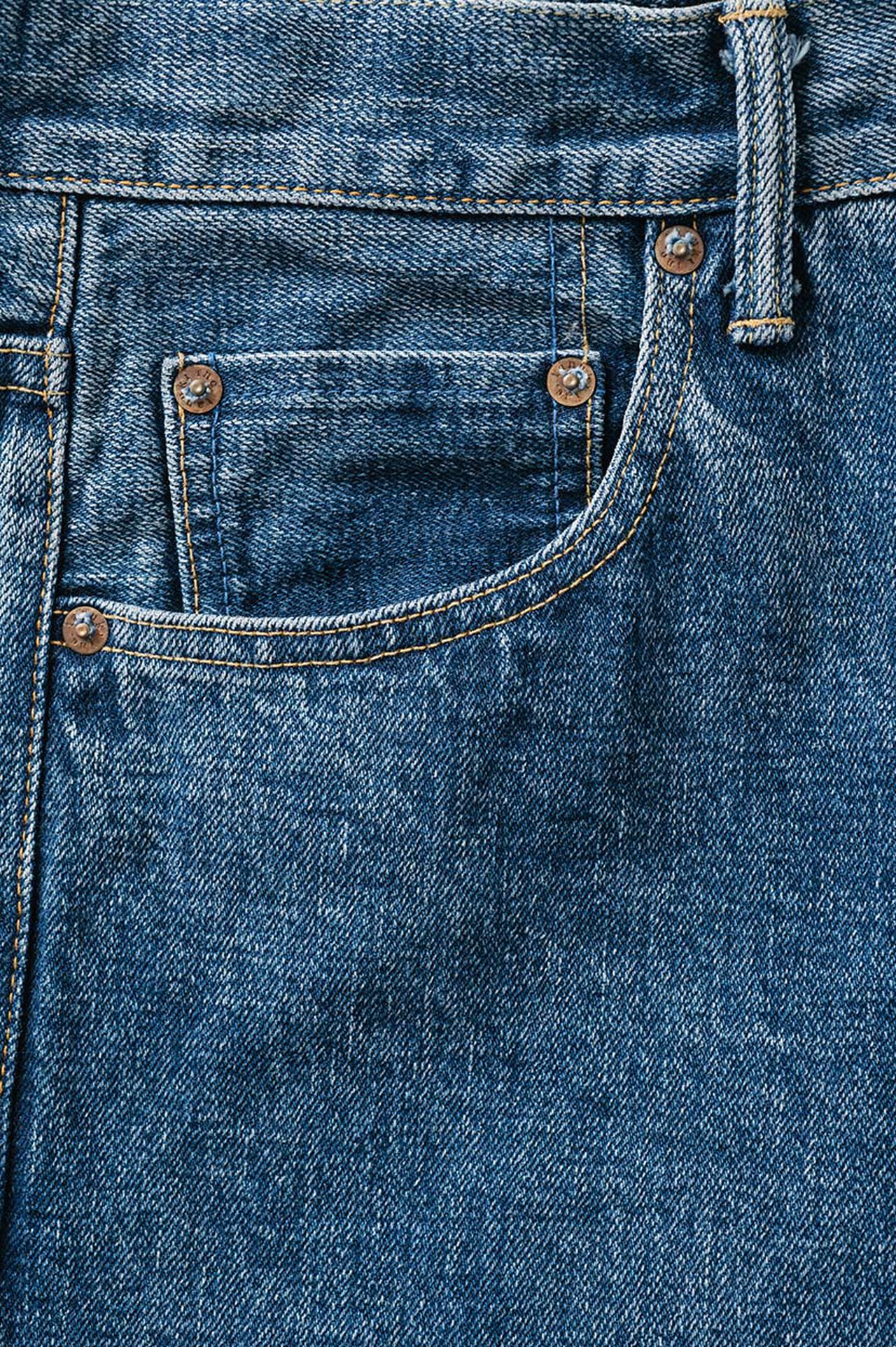 YUSTHT 16.5oz Natural Indigo "Yurai" Stone Wash High Rise Tapered Jeans,, large image number 8