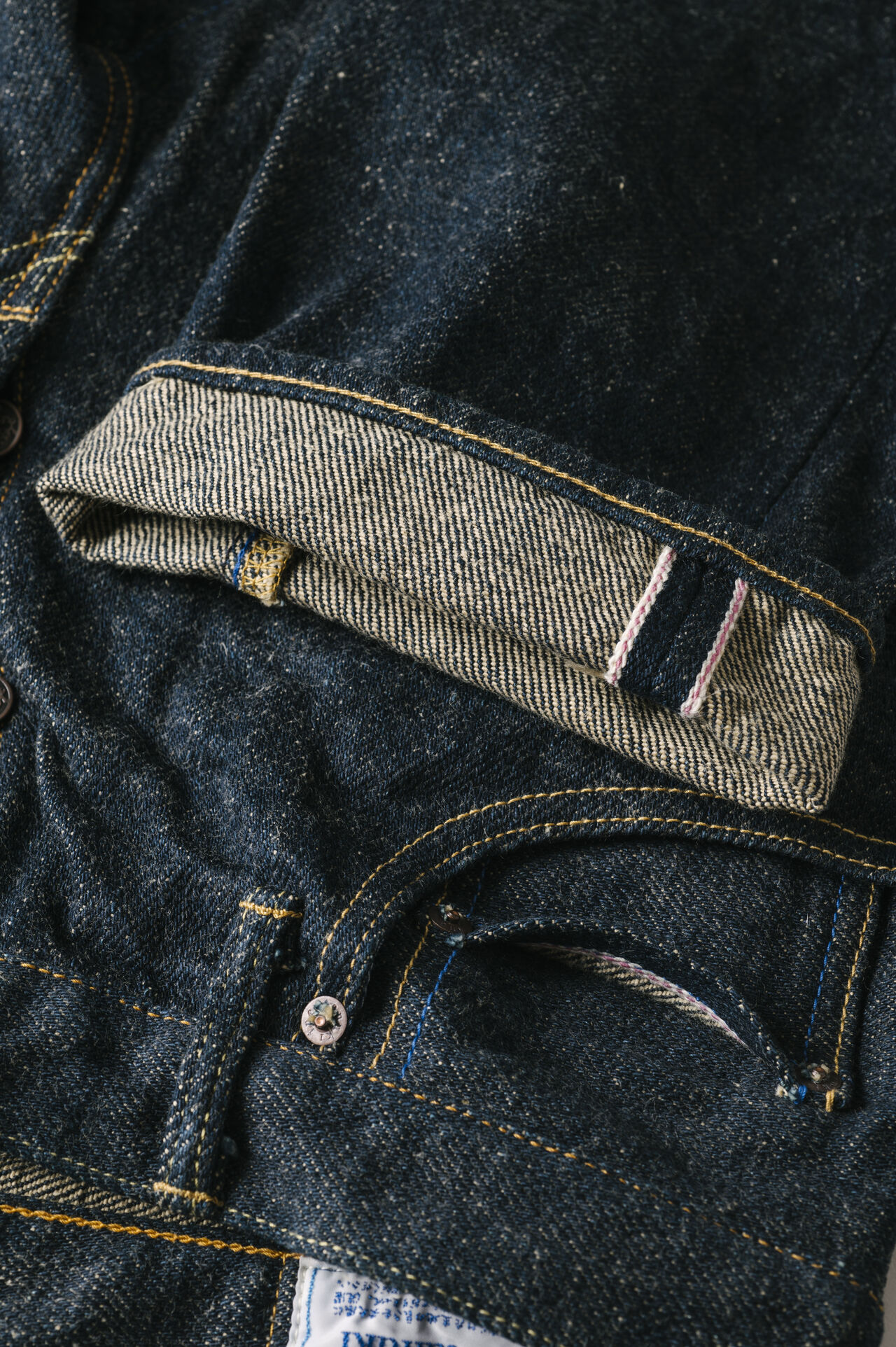 OTHT ONI x TANUKI Collaboration 21.5oz Secret Denim High Rise Tapered Jeans image number 11