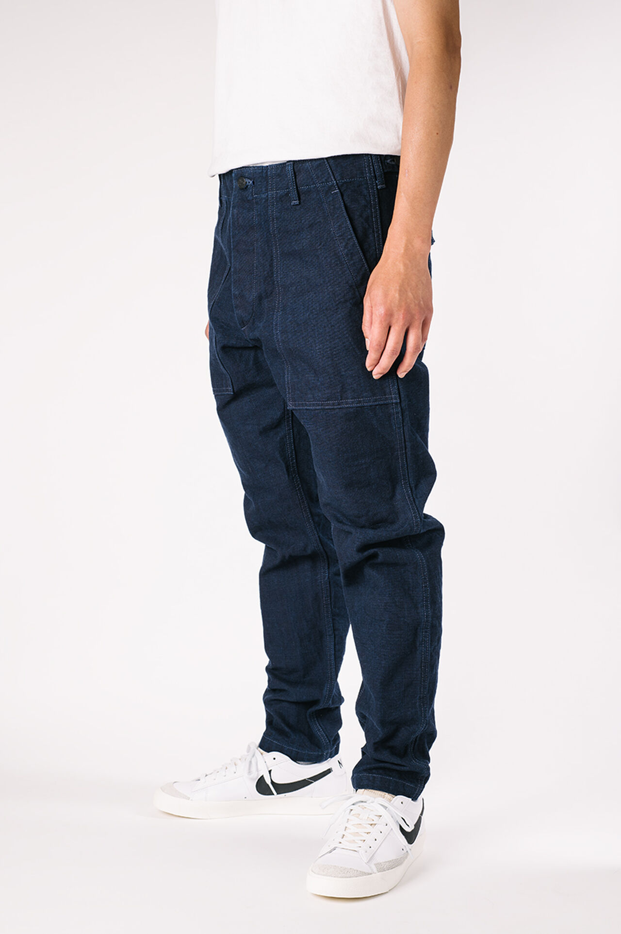 YO0905BKRID 25OZ UTILITY INDIGO PANTS image number 3