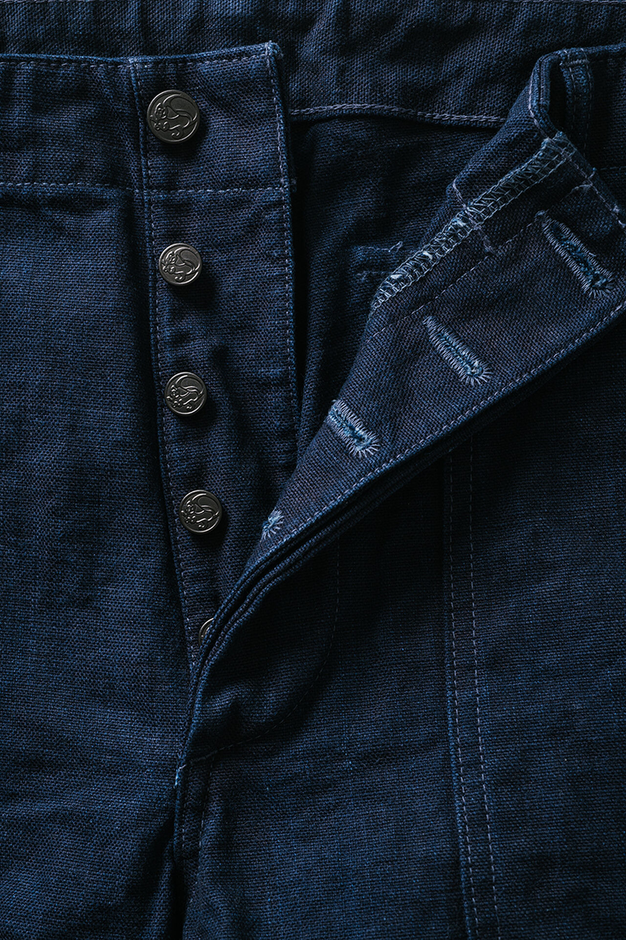 YO0905BKRID 25OZ UTILITY INDIGO PANTS image number 12