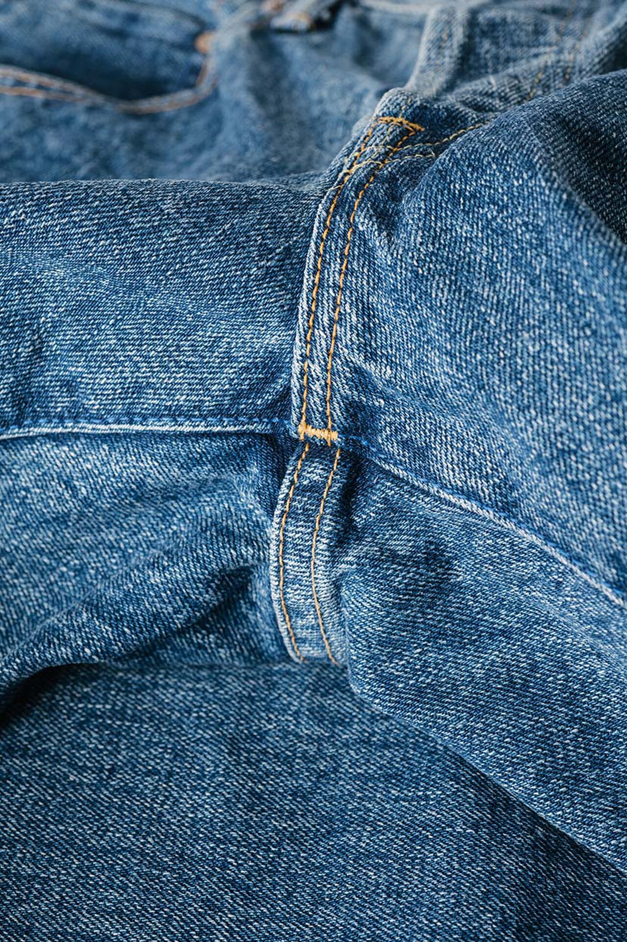 YUSTHT 16.5oz ナチュラルインディゴ"Yurai"ストーンウォッシュハイライズテーパードジーンズ,, large image number 9