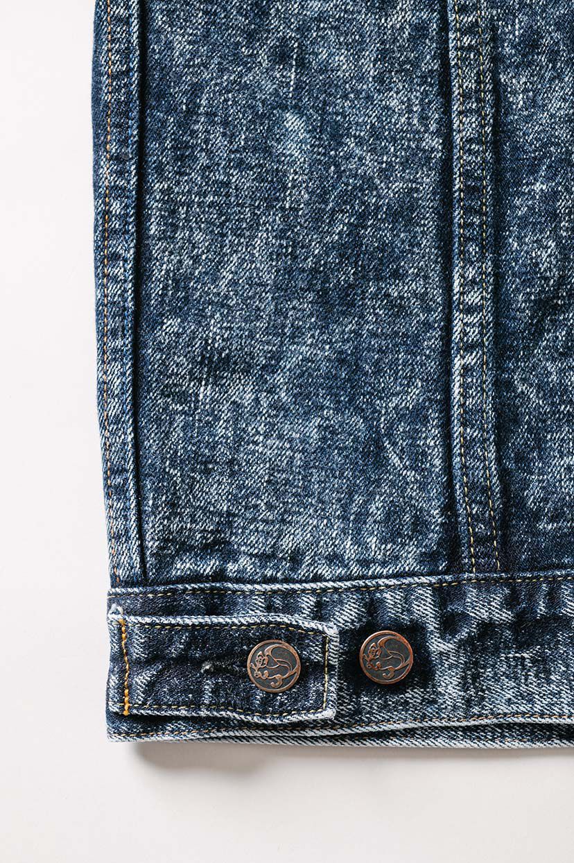 Buy NAWJKT3 16.5oz Natural Indigo Acid Wash 3rd type Jacket