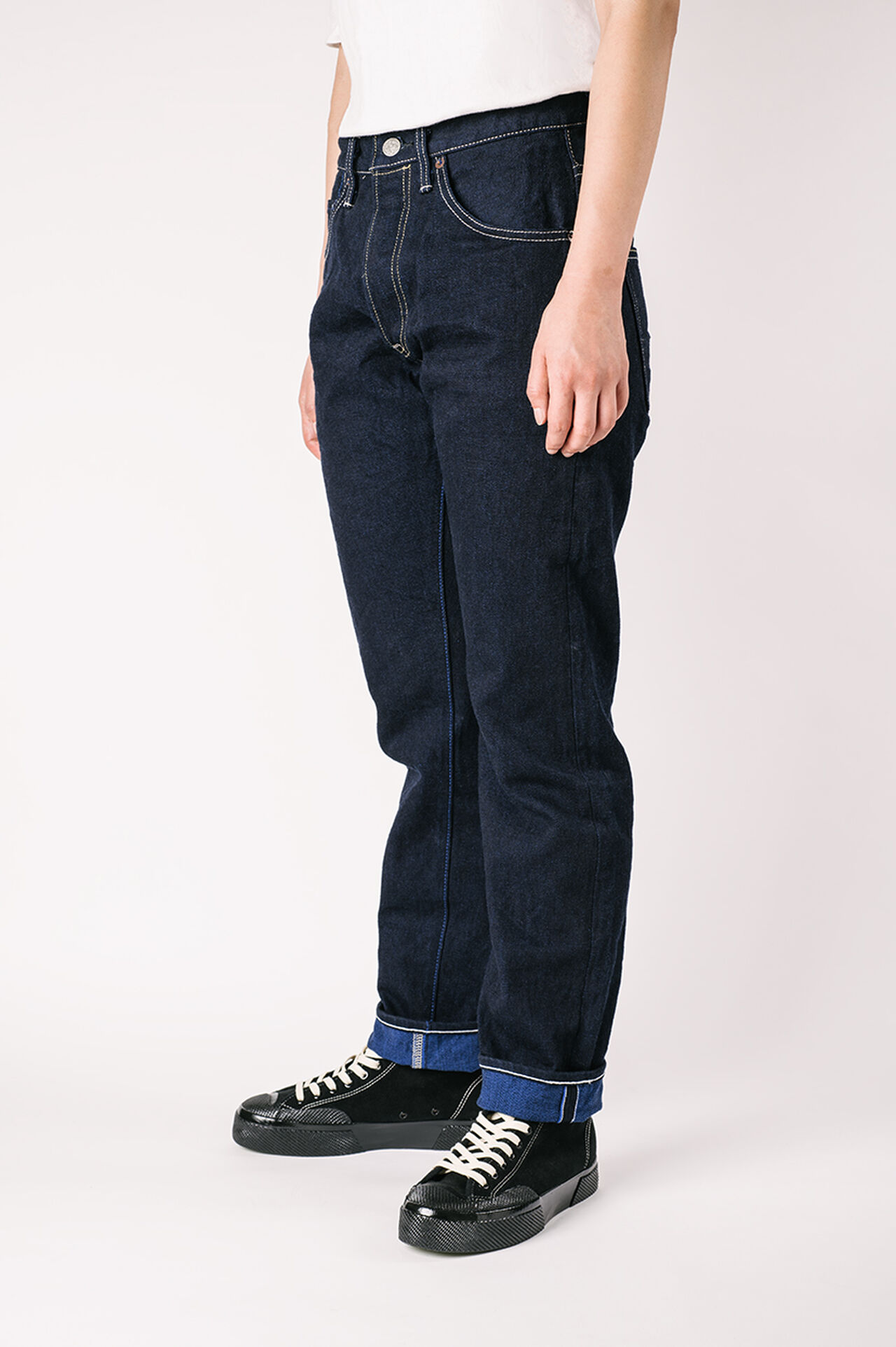 YUHT 16.5oz Natural Indigo "Yurai" High Tapered Jeans,, large image number 7