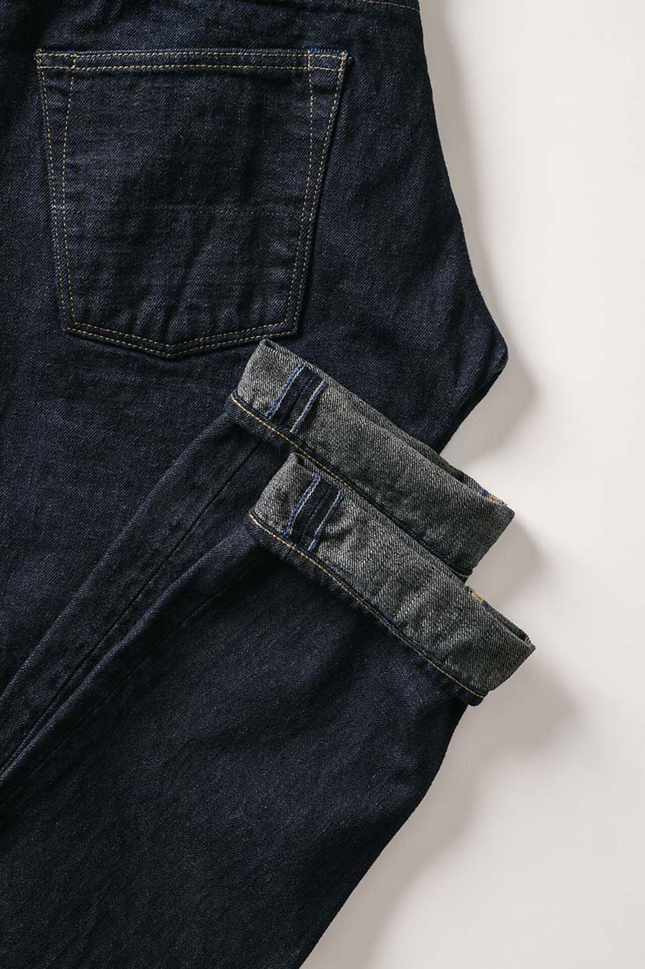 NSMT 16.5oz Natural Indigo "SUMIKURO" Overdye  High Rise Tapered Jeans image number 8
