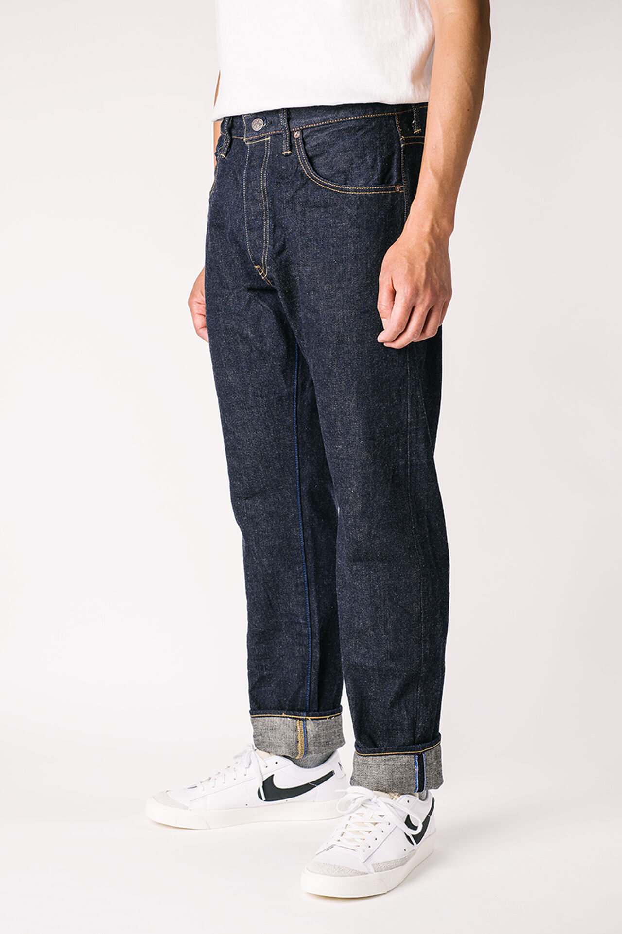 NHT 16.5oz "Natural Indigo" High Tapered Jeans,, large image number 4