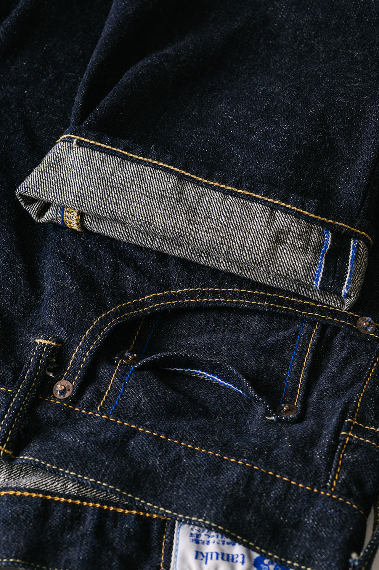 NHT 16.5oz "Natural Indigo" High Tapered Jeans image number 11