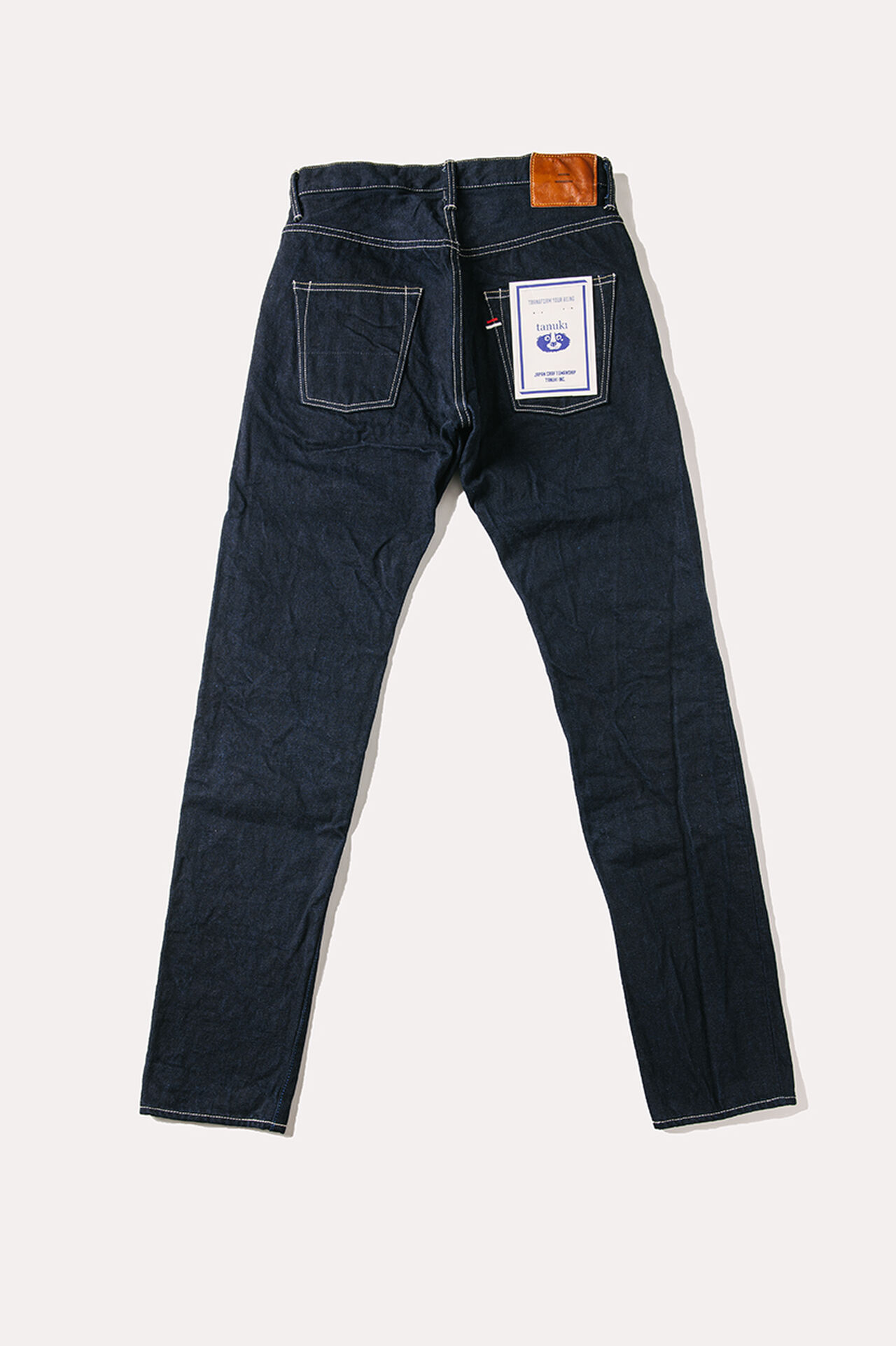 YUHT 16.5oz Natural Indigo "Yurai" High Tapered Jeans image number 12