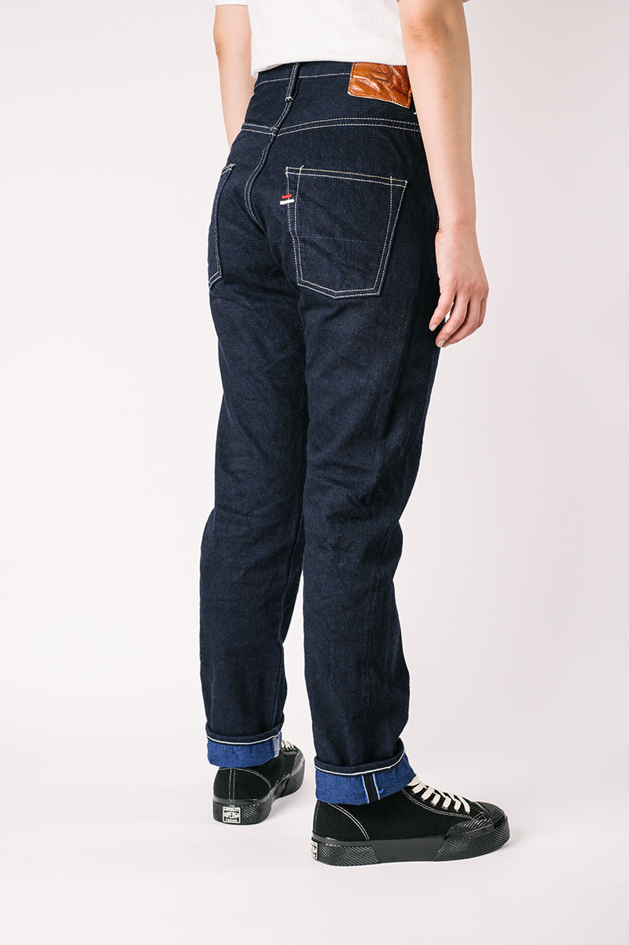 YUHT 16.5oz Natural Indigo "Yurai" High Tapered Jeans image number 8
