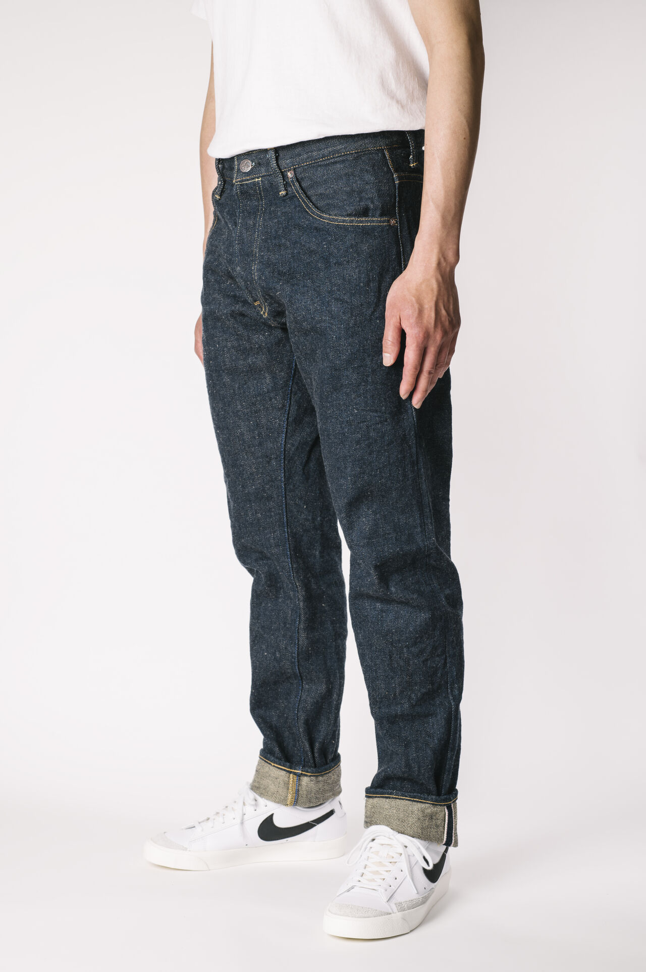 OTHT ONI x TANUKI Collaboration 21.5oz Secret Denim High Rise Tapered Jeans image number 2