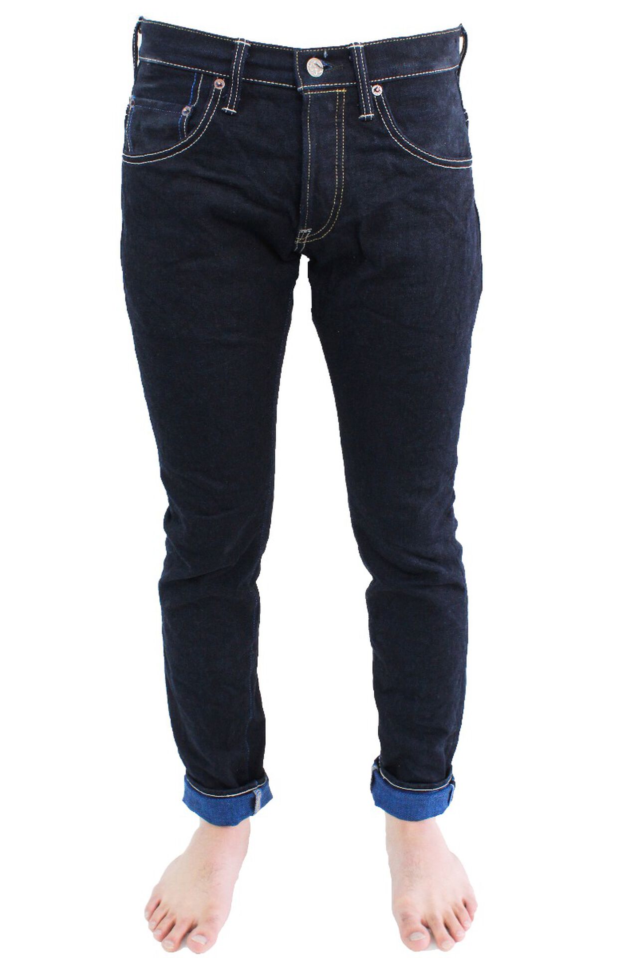 YUT 16.5oz Natural Indigo "Yurai" Tapered Jeans image number 0