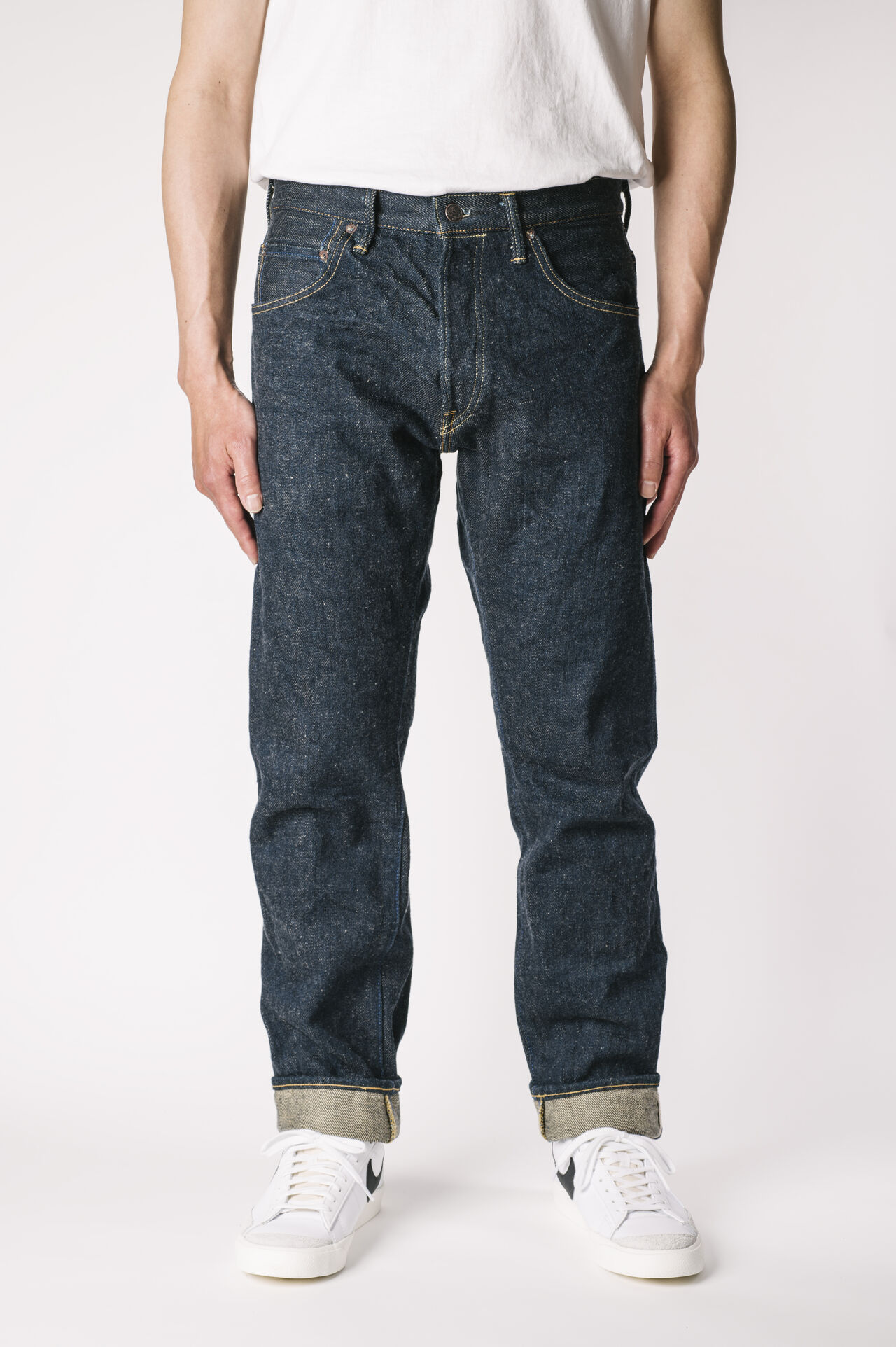 OTHT ONI x TANUKI コラボレーション 21.5oz シークレットデニムハイライズテーパードジーンズ,, large image number 0