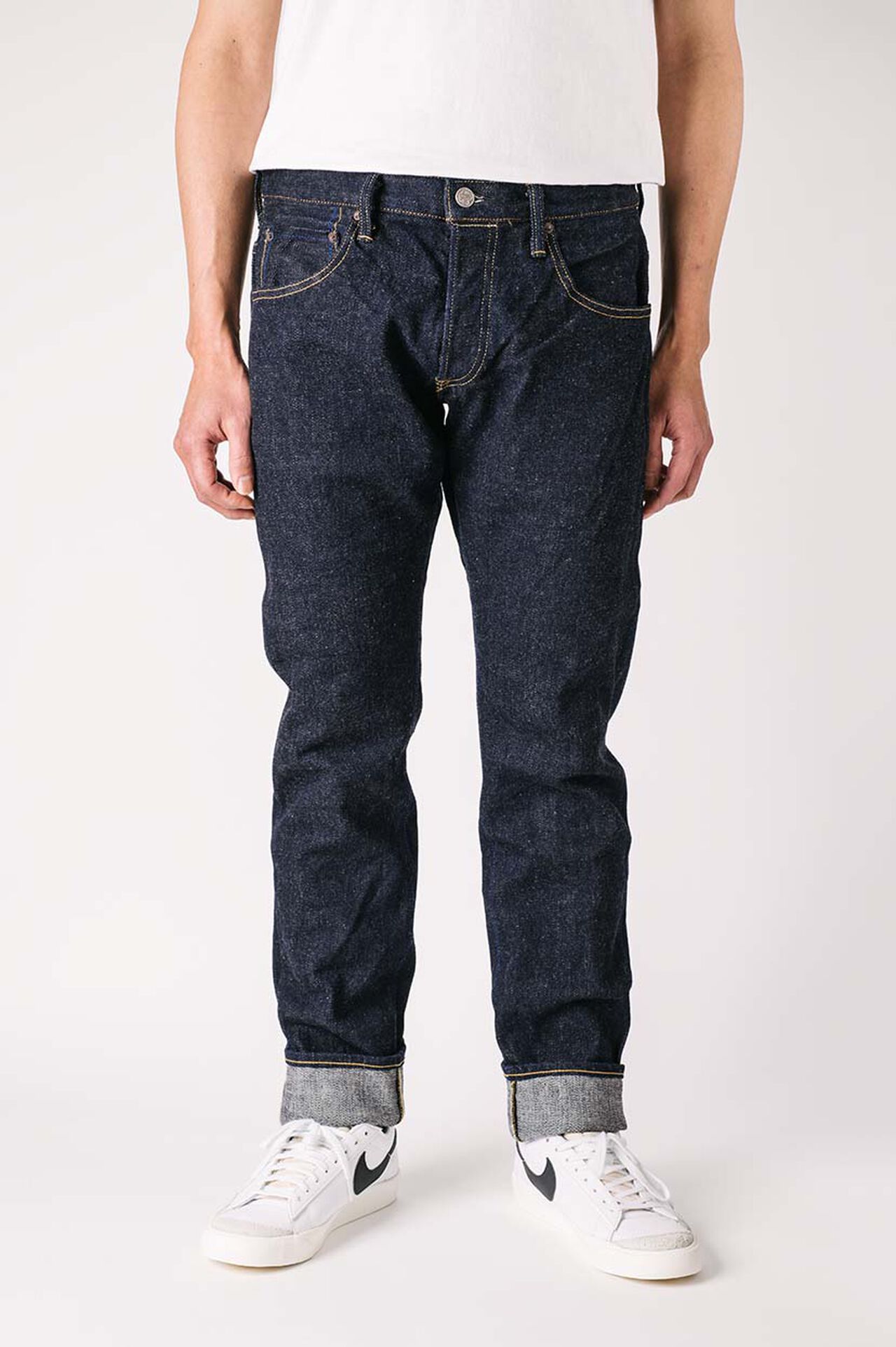 NST 16oz "SEN" Natural Indigo Tapered Jeans,, large image number 0