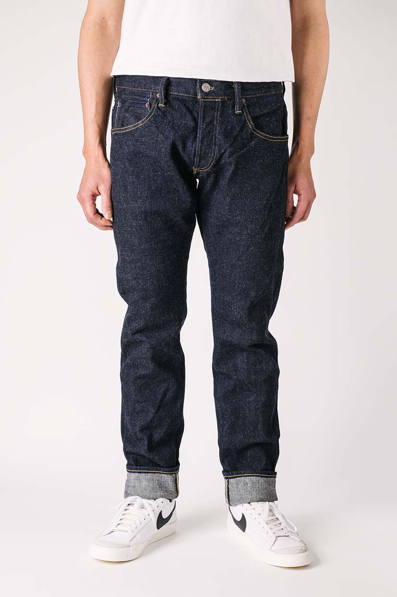 NST 16oz "SEN" ナチュラルインディゴテーパードジーンズ image number 0