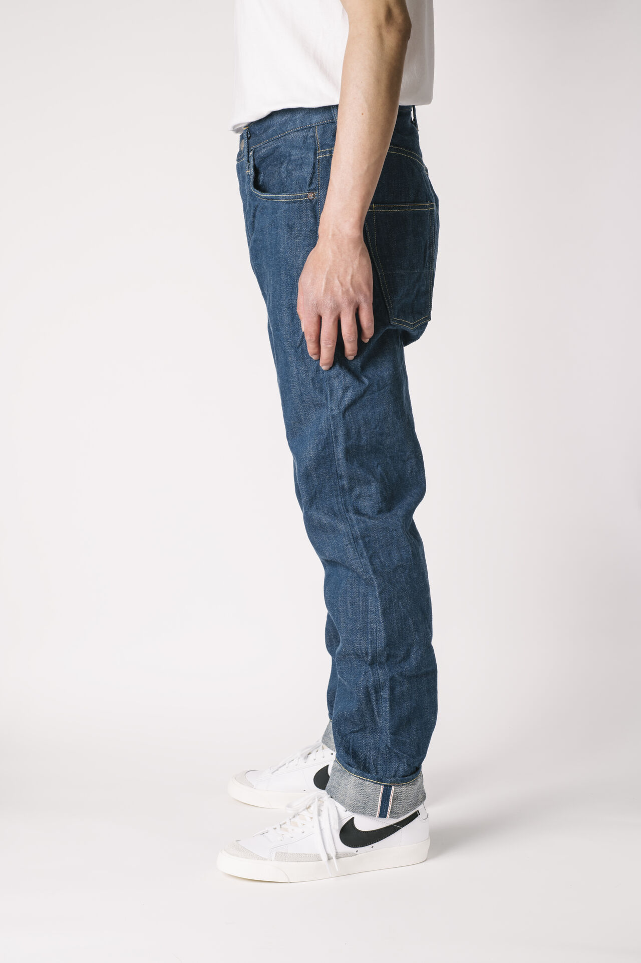 KHT 13oz "Kaze" Fade Blue High Tapered Jeans,, large image number 2