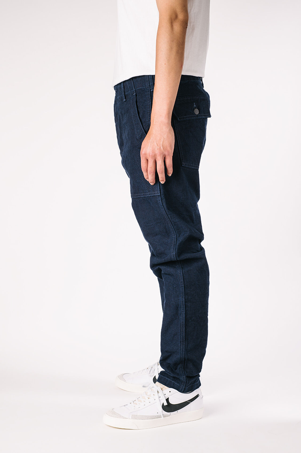 YO0905BKRID 25OZ UTILITY INDIGO PANTS,, large image number 2