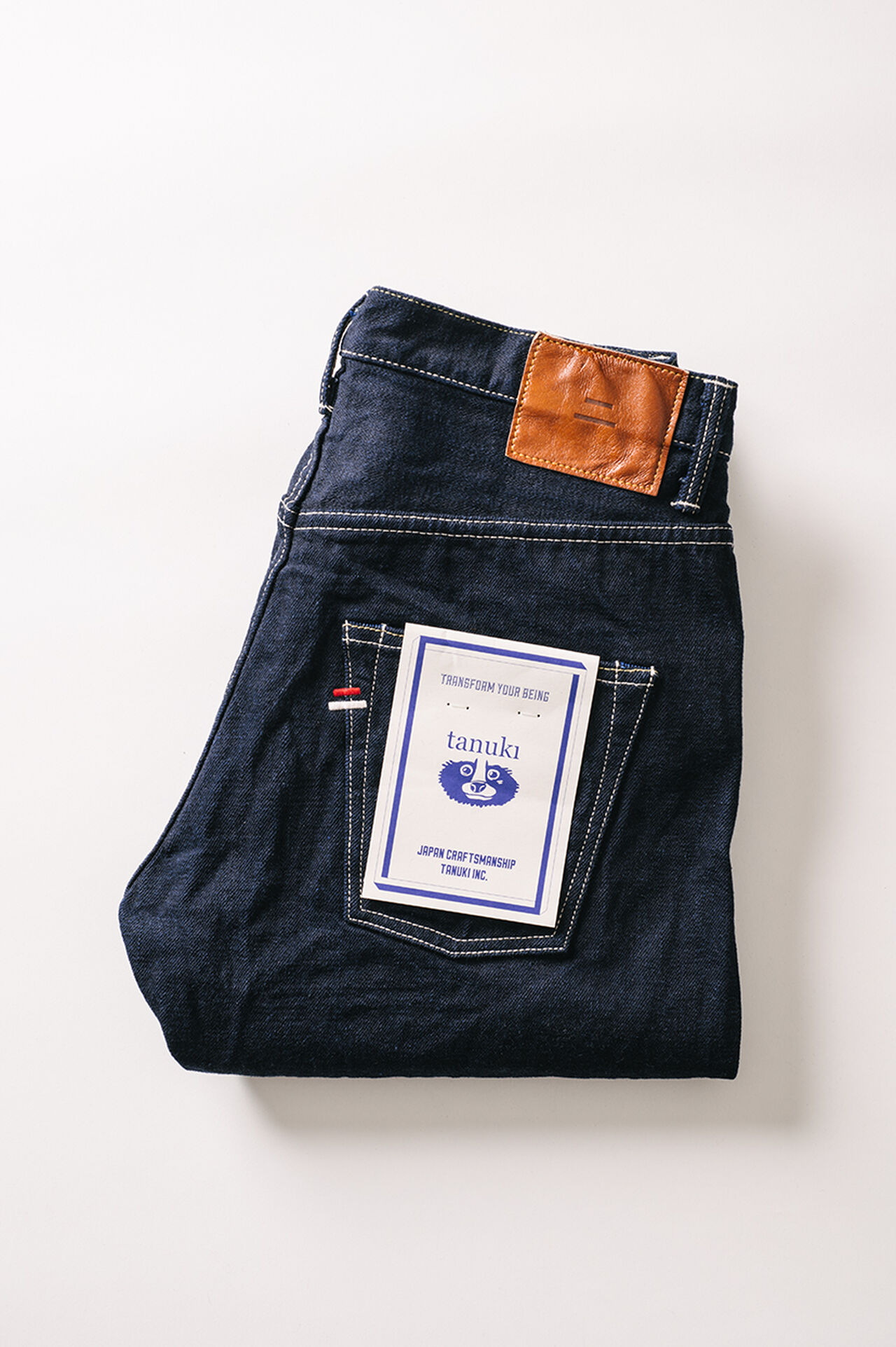 YUHT 16.5oz Natural Indigo "Yurai" High Tapered Jeans image number 27