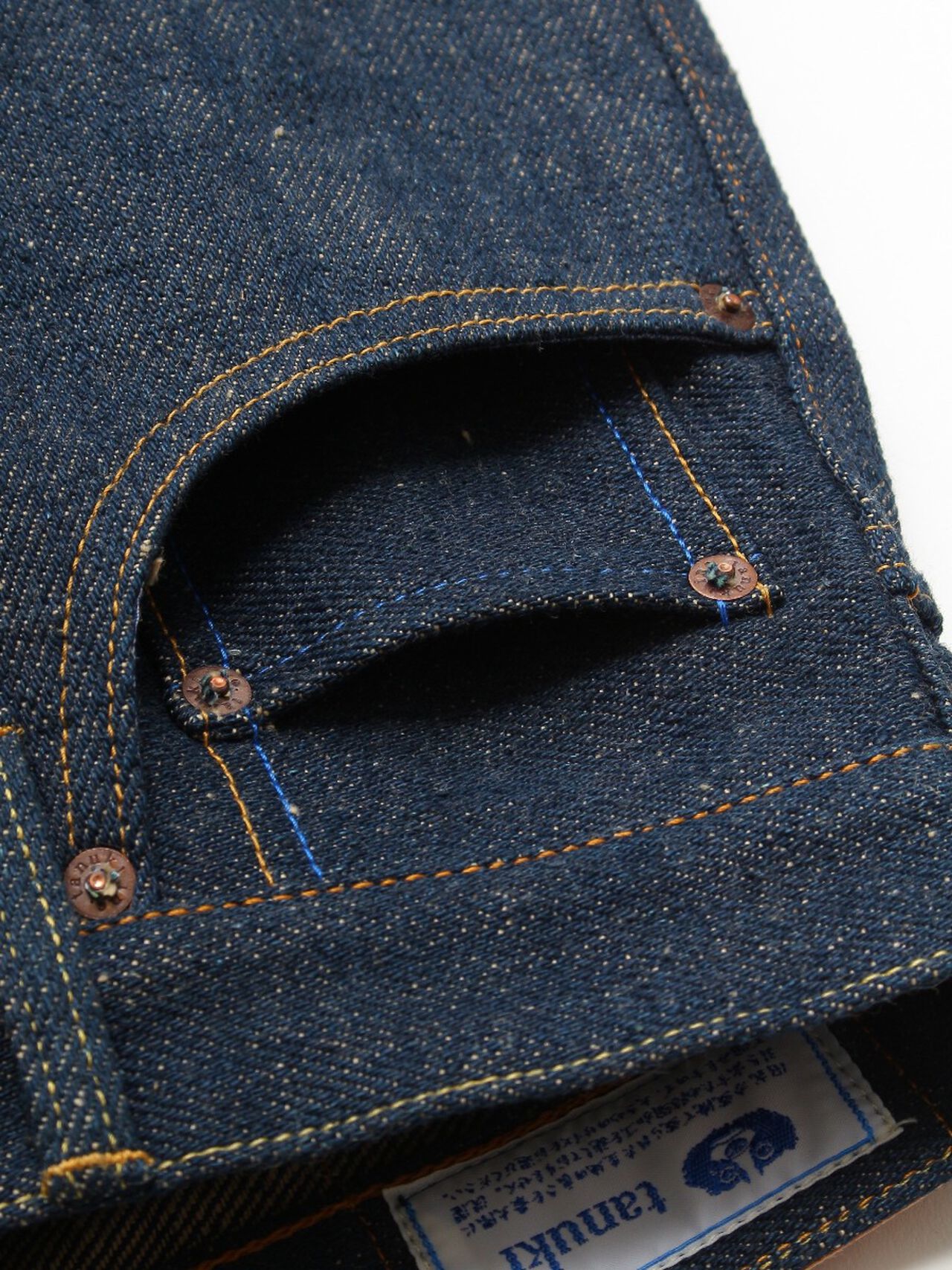 OTR ONI x TANUKI Collaboration 21.5oz Secret Denim Regular Jeans-One Wash-32,, large image number 5