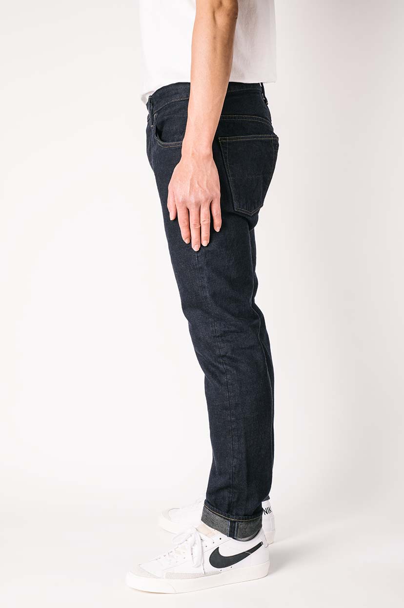 NSMT 16.5oz Natural Indigo "SUMIKURO" Overdye  High Rise Tapered Jeans,, large image number 2