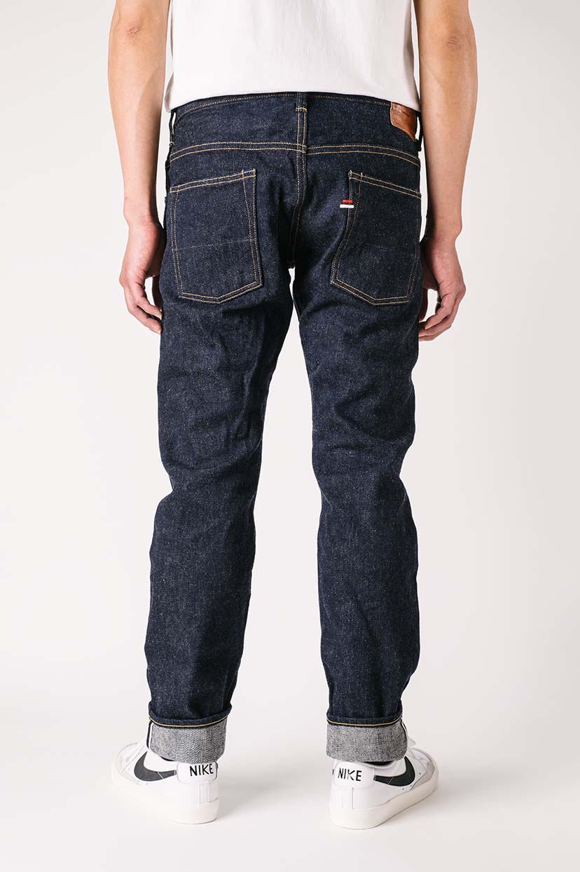 baggy indigo jeans