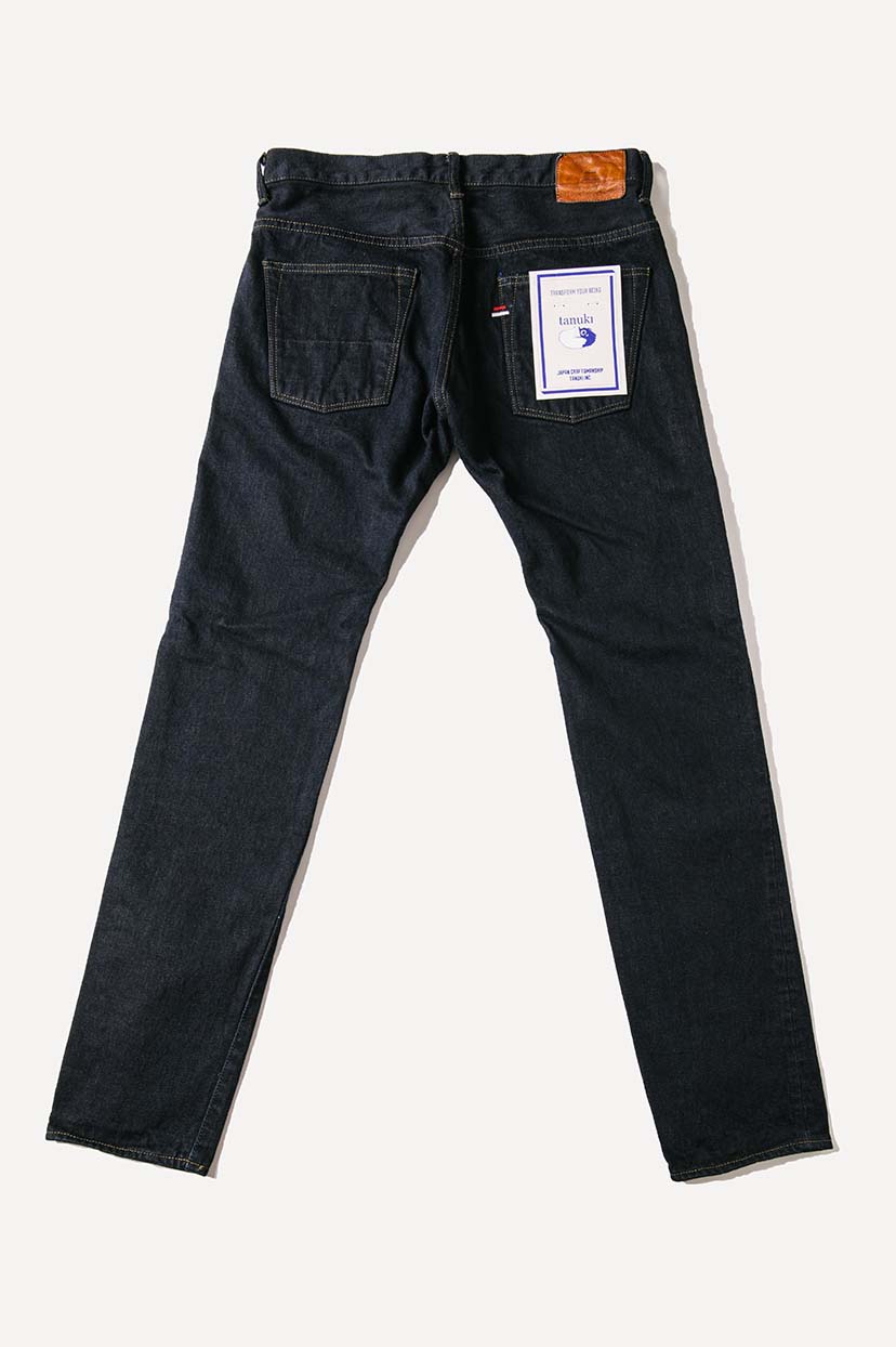 NSMT 16.5oz Natural Indigo "SUMIKURO" Overdye  High Rise Tapered Jeans,, large image number 5