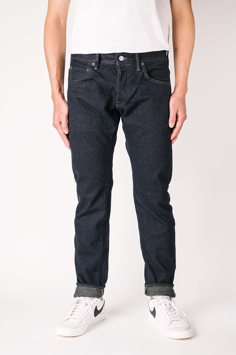 NSMT 16.5oz Natural Indigo "SUMIKURO" Overdye  High Rise Tapered Jeans,, large image number 0