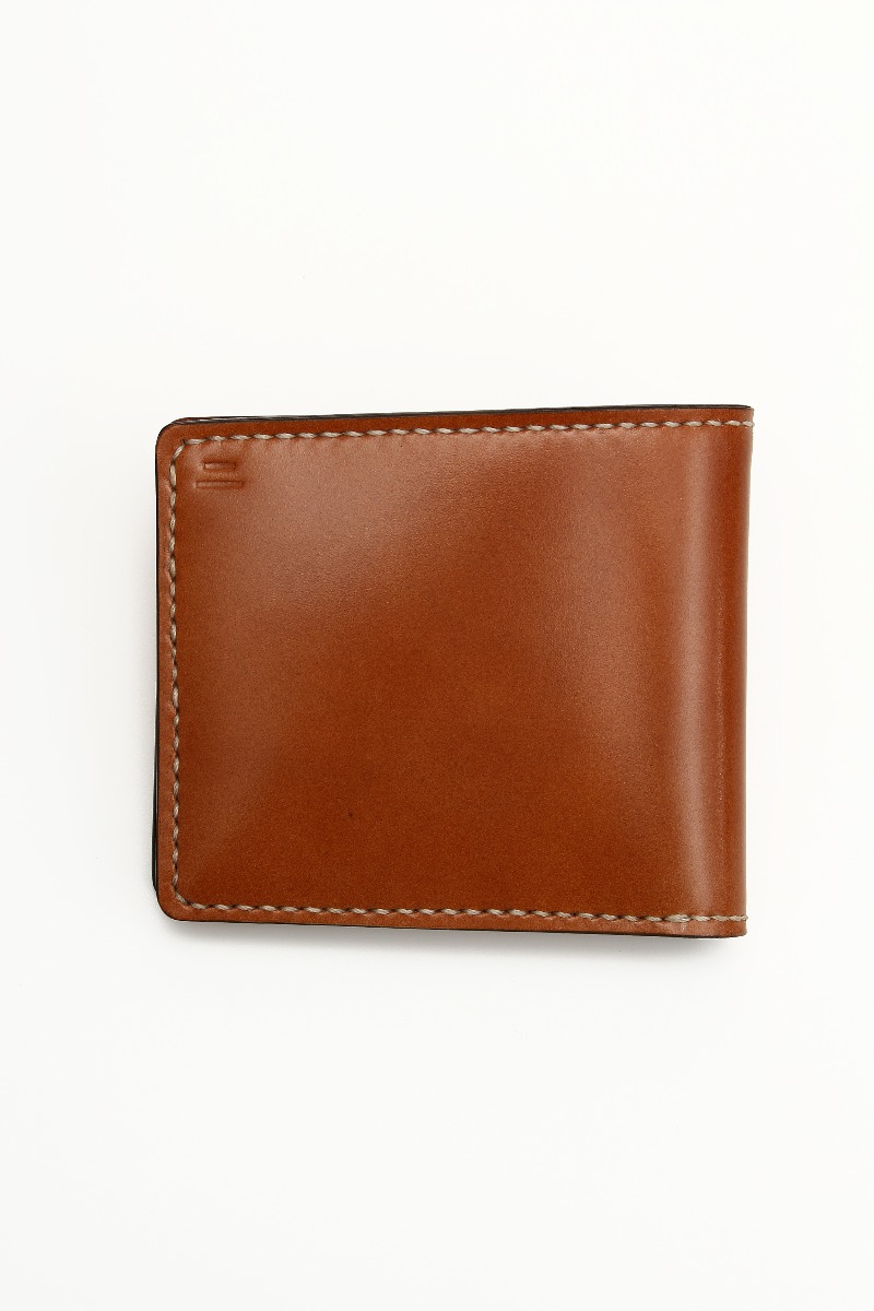 Short Wallet with Coin Pocket (Cordovan) (BROWN)